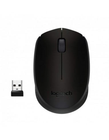 Logitech M170 2. 4GHz Wireless 3-Button Optical Scroll Mouse w/Nano USB Receiver (Black)