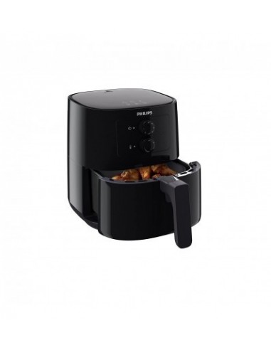 PHILIPS Air Fryer HD9200/90, uses up to 90% less fat, 1400W with Rapid Air Technology (Black), Large