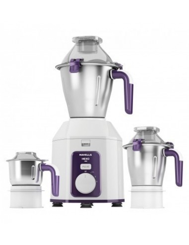 Havells Hexo 1000 watts with 3 Jar Mixer Grinder White & Purple