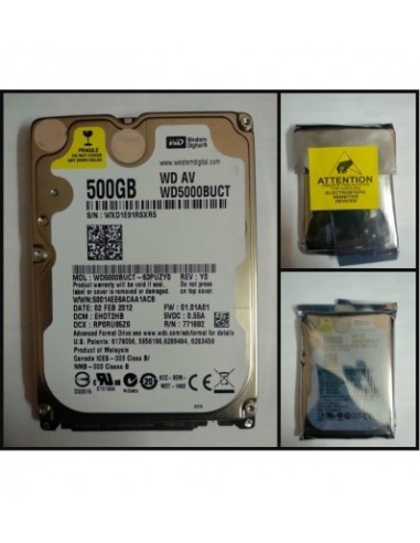 WD Western Digital 500GB 2.5" Laptop internal Sata Hard Disk Drive (Refurbished)