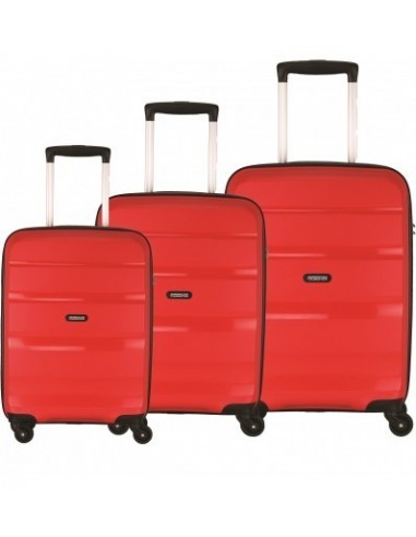 American Tourister Hard Body Set Of 3 Luggage Amt Brandon Sp 3pc set Br.coral Red