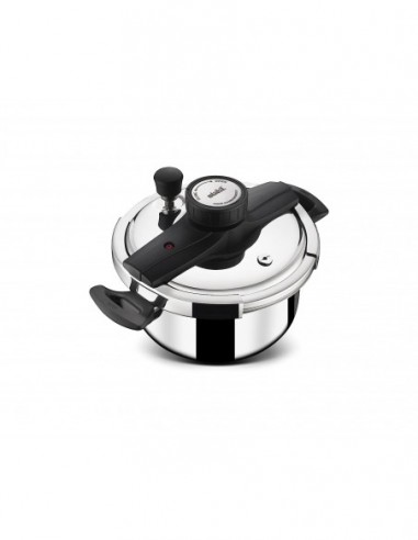 Stahl Triply Stainless Steel Pressure Cooker 3 Litres With Outer Lid Triply Cooker With Glass & Steel Lid Steel Cooker