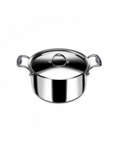 Stahl Triply Stainless Steel Sauce Pot with Lid Stainless Steel Casserole Tri Ply Biryani Pot Dia 14 cm 1 L