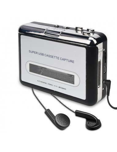 Ezcap Cassette Player Portable Tape Player Captures MP3 Audio Music Convert Walkman Tape Cassettes to iPod Format (EZCAP to PC)