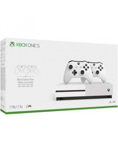 Xbox One S 1 TB 2 Controller Bundle Sealed pack (Imported)