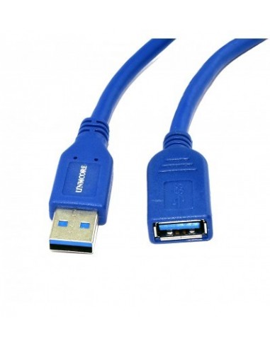 Vexclusive® (1 Meter) SuperSpeed USB 3.0 Type A Male to Female Extension Cable - Blue 3 Years Warranty