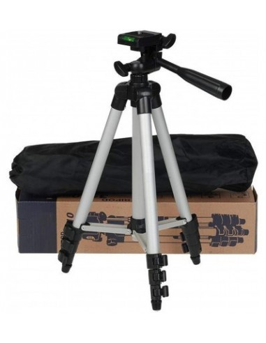 Vexclusive Portable and Foldable Metal Tripod with Mobile Clip Holder Bracket, Stand with 3-Dimensional Head for Making Like