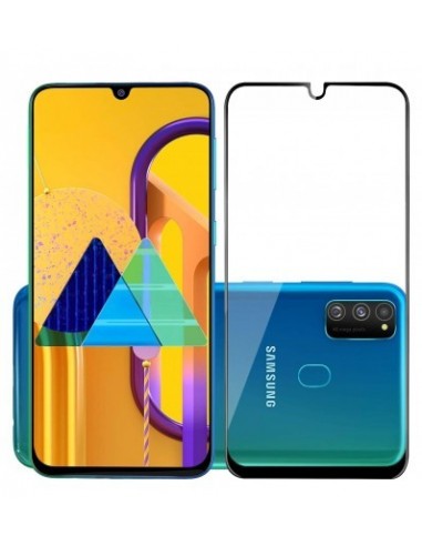 Vexclusive® Edge to Edge Tempered Glass Screen Protector for Samsung Galaxy M31/M30s/M30/A30/A30s/A50/A50s/A20 (Black)