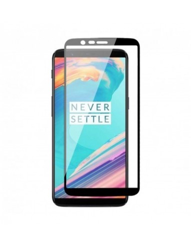 Vexclusive® Tempered Glass Screen Protector Compatible for Oneplus 5T with Edge to Edge Coverage (Black)