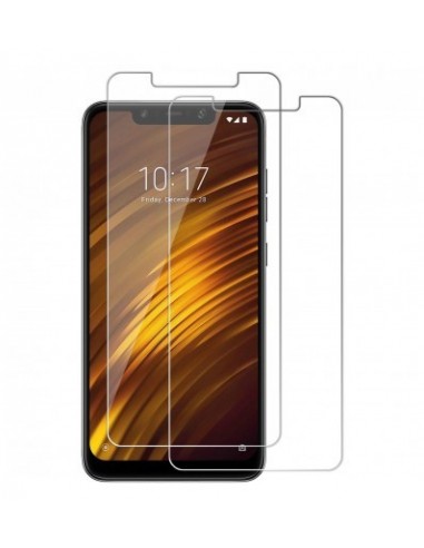 Vexclusive® Tempered Glass for Poco F1 (Transparent) Full Screen Coverage (Except Edges), Pack of 2