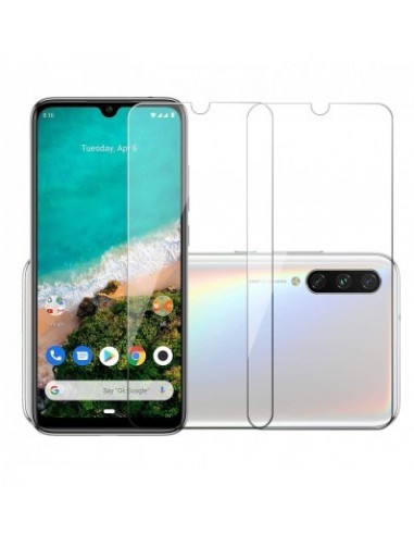 Vexclusive® Tempered Glass for Xiaomi Mi A3 (Transparent) Full Screen Coverage (Except Edges), Pack of 2