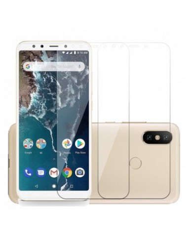 Vexclusive® Tempered Glass for Mi A2 (Transparent) Full Screen Coverage (Except Edges), Pack of 2
