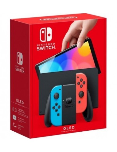 Nintendo Switch OLED Model (Neon Red + Blue) (Imported)