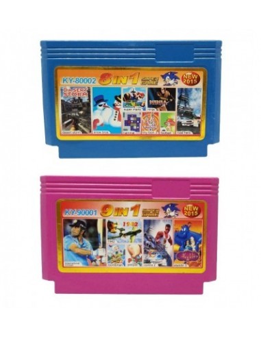vexclusive® (PACK OF 2) 8 Bit Video Game Cassettes For Kids - Multicolor