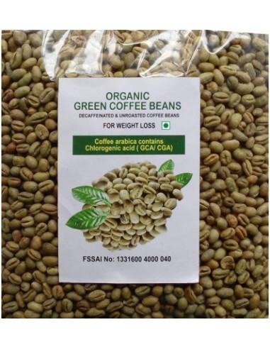 Beetall Coffee Unroasted Organic Decaffeinated Green Coffee Seeds Beans 400 Gm