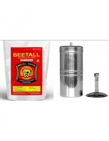 Beatall Starter Filter Coffee Powder 5X50 Gm +Stainless Steel South Indian Filter Coffee Drip Maker