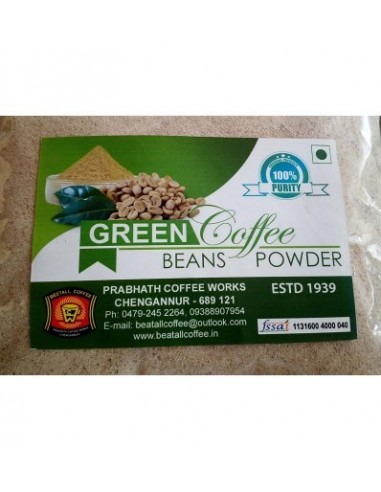 Beetall Coffee 100% Pure & Natural Decaffeinated Green Coffee Bean Powder From Kerala 100 Gm
