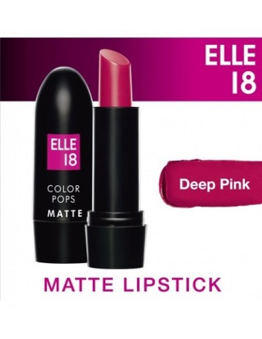 Elle 18 Color Pop Matte Lip Color, Deep Pink, 4.3g