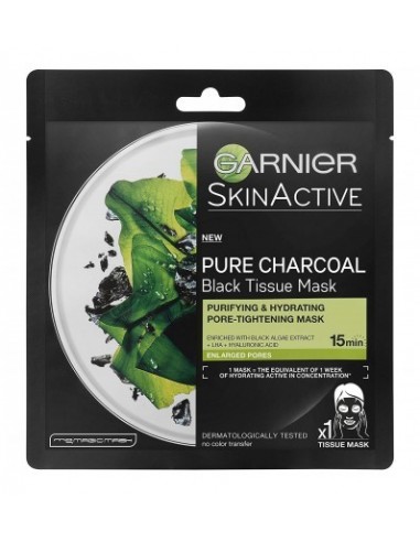Garnier Charcoal and Algae Hydrating Face Sheet Mask -Pack of 3
