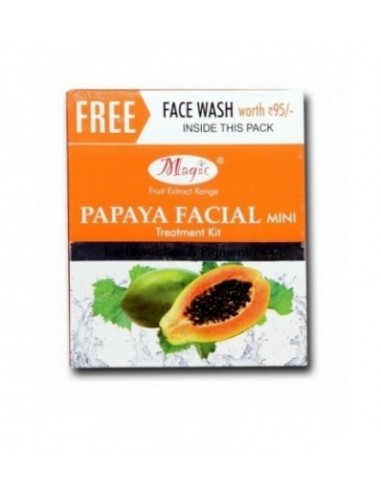 Nature's Essence Mini Magic Papaya Facial Kit with Free Face Wash, 65g