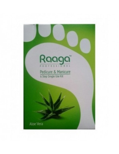 Raaga Professional Aloe Vera Pedicure and Manicure 6 Step Single Use Kit