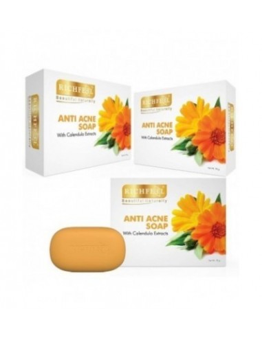 Richfeel Calendula Acne Soap, 75g (Pack of 4)