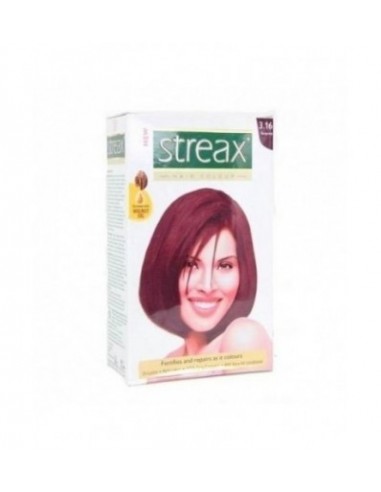 Streax Burgundy Hair Colour No.3.16, 120ml (Pack of 2)