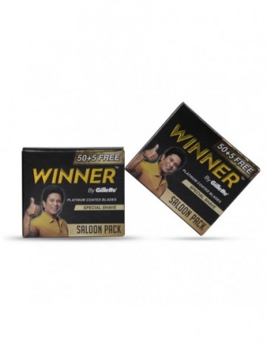 Winner platinum coated double edge blades - pack of 2