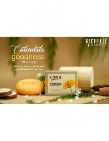 Richfeel calendula acne soap, 75g (pack of 4)
