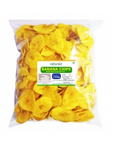WAC Naturals Kerala Banana Chips Made with Coconut Oil - 250g