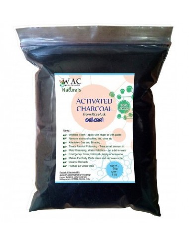 WAC Naturals Activated Charcoal - From Rice Husk