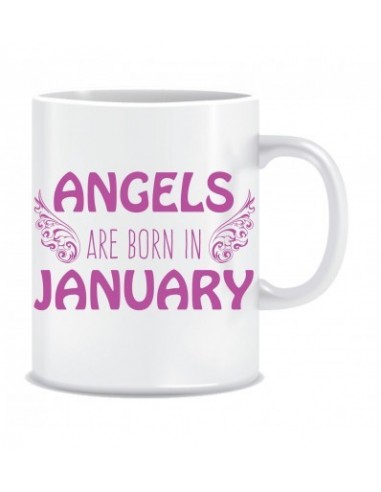 Everyday Desire Angels are Born in January Ceramic Coffee Mug ED434 - Birthday gifts for Girls, Women, Mother