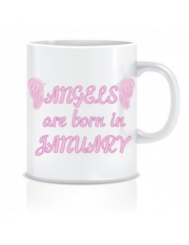 Everyday Desire Angels are Born in January Ceramic Coffee Mug ED437 - Birthday gifts for Girls, Women, Mother