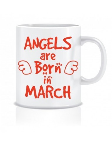 Everyday Desire Angels are Born in March Ceramic Coffee Mug - Birthday gifts for Girls, Women, Mother - ED456