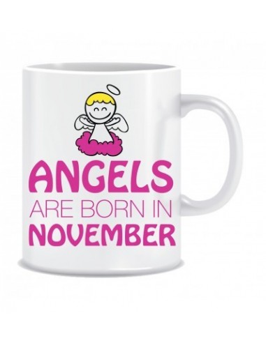 Everyday Desire Angels are Born in November Printed Ceramic Coffee Mug ED257