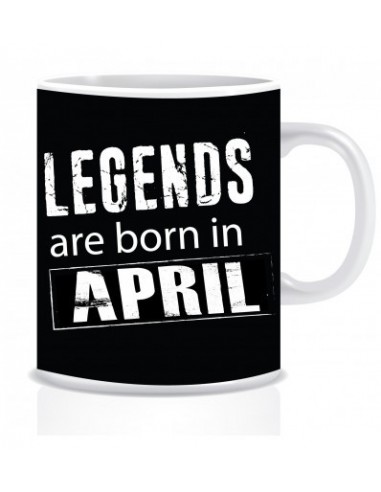 Everyday Desire Legends are Born in April Ceramic Coffee Mug - Birthday gifts for Boys, Men, Father - ED709