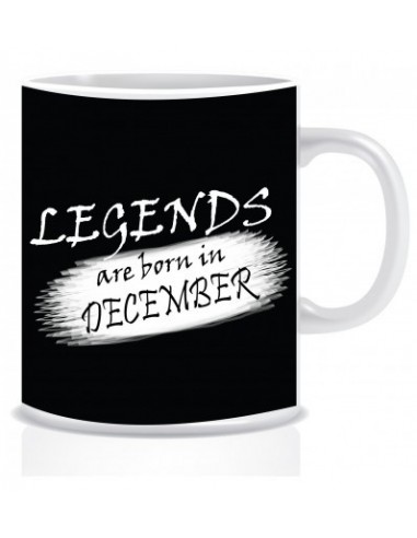 Everyday Desire Legends are Born in December Printed Ceramic Coffee Mug ED223
