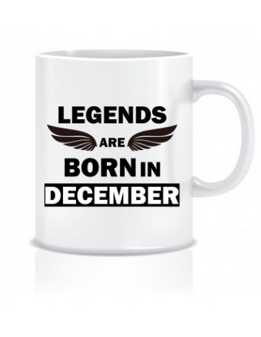 Everyday Desire Legends are Born in December Printed Ceramic Coffee Tea Mug ED142
