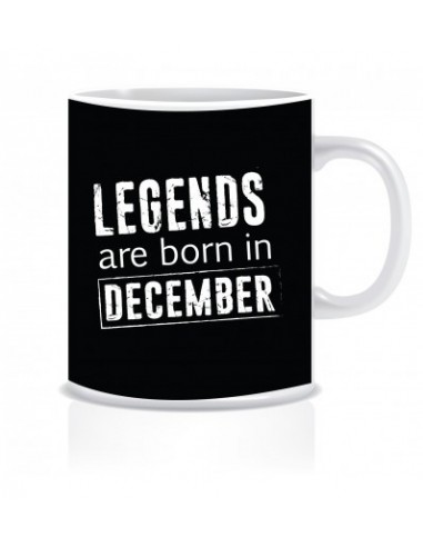 Everyday Desire Legends are Born in December Printed Ceramic Coffee Tea Mug ED267