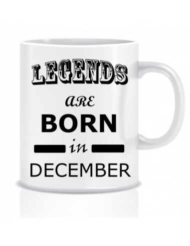 Everyday Desire Legends are Born in December Printed Coffee Mug ED224