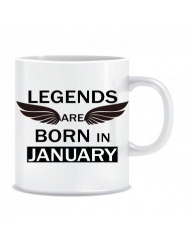 Everyday Desire Legends are Born in January Ceramic Coffee Mug ED333 - Birthday gifts for Boys, Men, Father