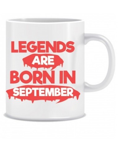 Everyday Desire Legends are Born in September Printed Ceramic Coffee Mug ED074