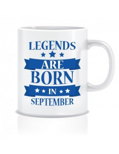 Everyday Desire Legends are Born in September Printed Ceramic Coffee Tea Mug ED096