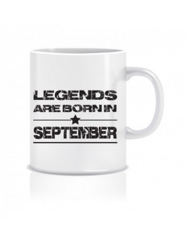 Everyday Desire Legends are Born in September Printed Ceramic Mug ED065