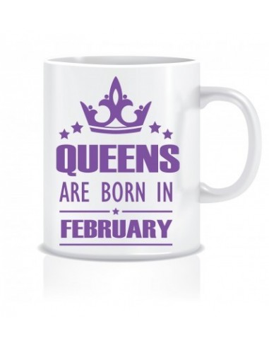 Everyday Desire Queens are Born in February Ceramic Coffee Mug - Birthday gifts for Girls, Women, Mother - ED469