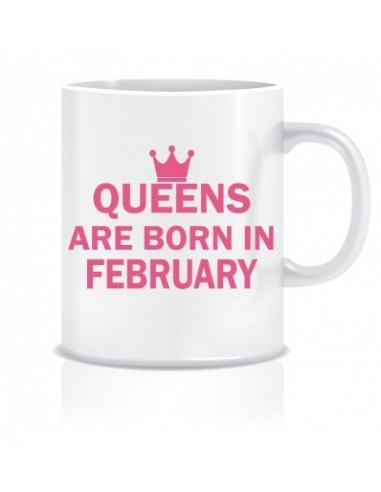 Everyday Desire Queens are Born in February Ceramic Coffee Mug - Birthday gifts for Girls, Women, Mother - ED473