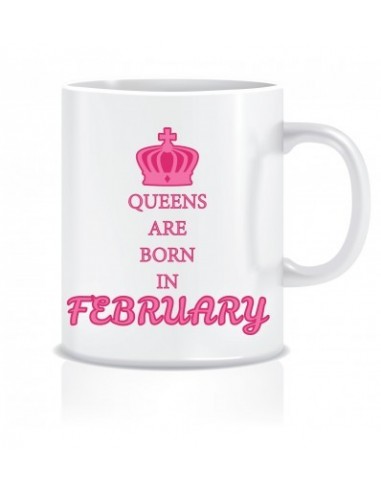 Everyday Desire Queens are Born in February Ceramic Coffee Mug - Birthday gifts for Girls, Women, Mother - ED475