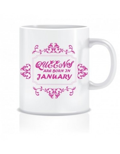 Everyday Desire Queens are Born in January Ceramic Coffee Mug - Birthday gifts for Girls, Women, Mother - ED458