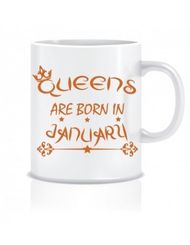 Everyday Desire Queens are Born in January Ceramic Coffee Mug - Birthday gifts for Girls, Women, Mother - ED461