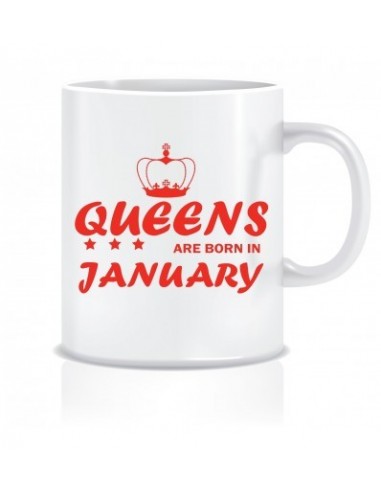 Everyday Desire Queens are Born in January Ceramic Coffee Mug - Birthday gifts for Girls, Women, Mother - ED462